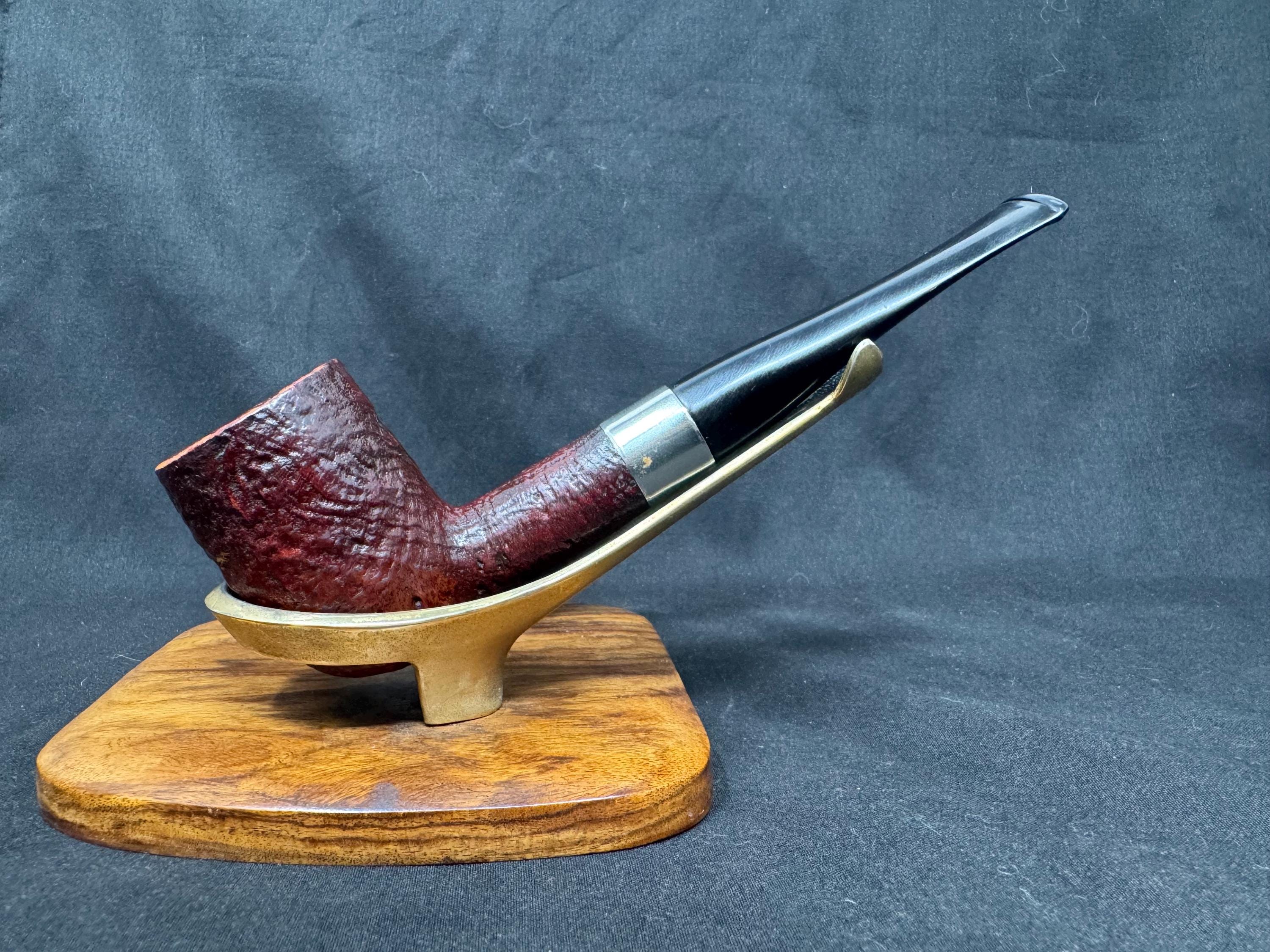 Hilson Filter 8 Red Sandblast Estate Pipe - Professionally Restored Metal Band 8