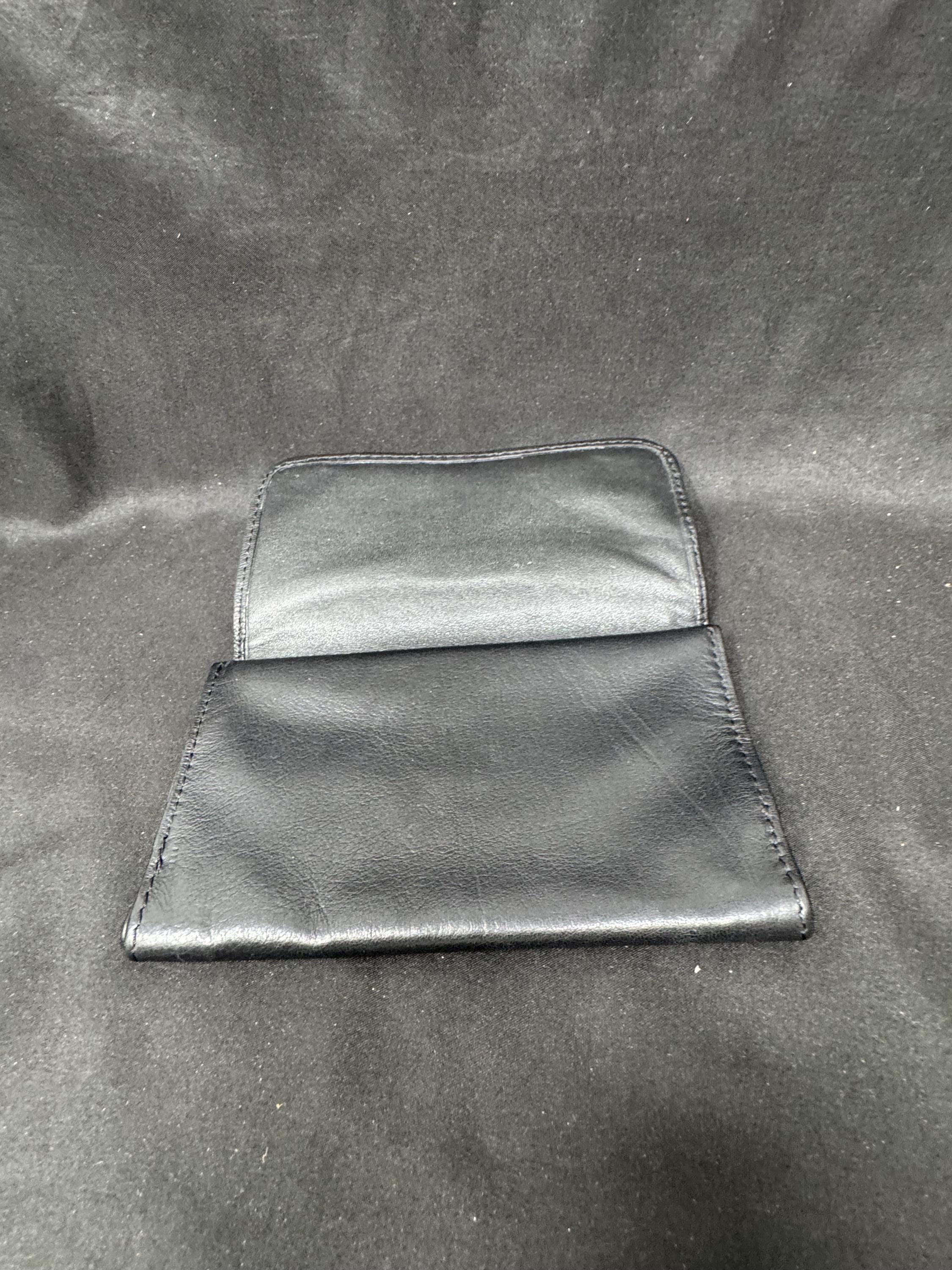 German Leather Tri-Fold Tobacco Pouch 2oz Tin Roll-Up Mid-Century – Estate Accessory 9