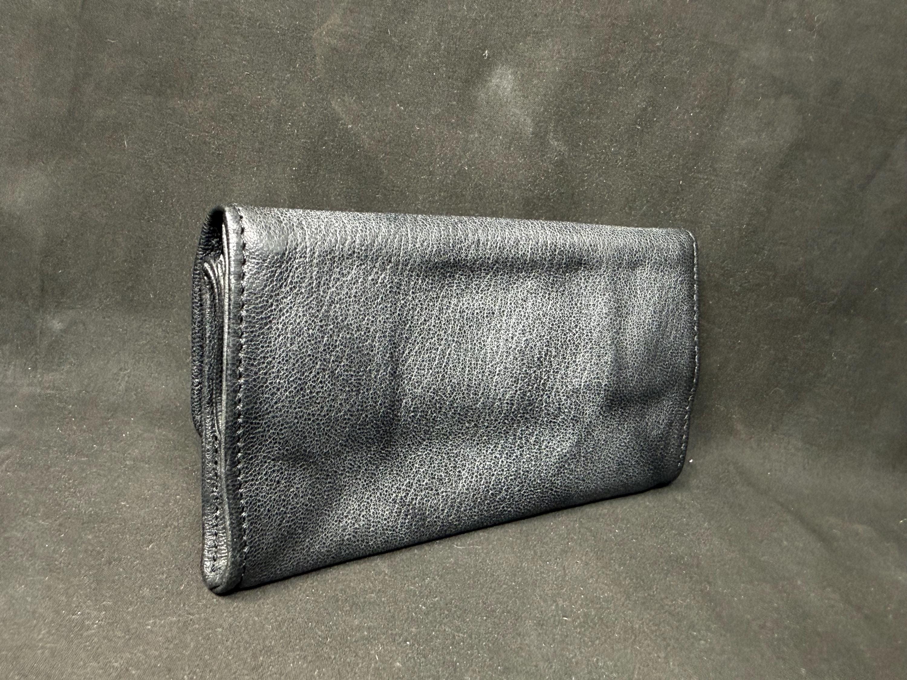 German Medical-Grade Leather Expandable Tobacco Pouch | Magic Box Design, NOS 2