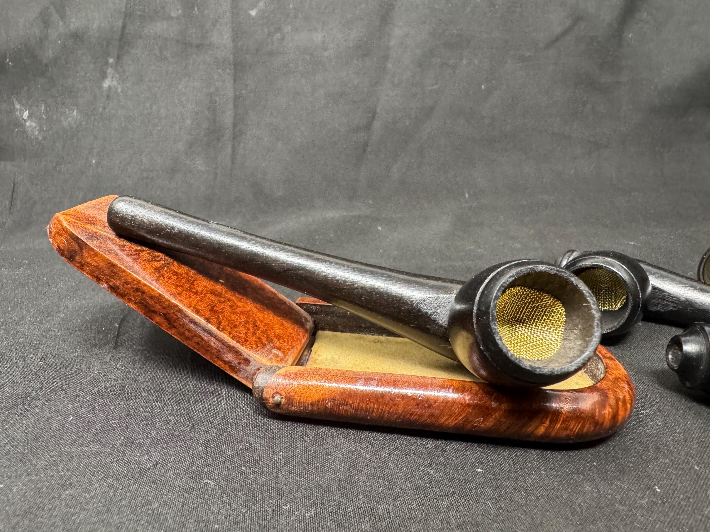 Ekoms Pipes Hand-Carved Exotic Wood Mini Pipe, 4.25 inches, Brass Screen 7