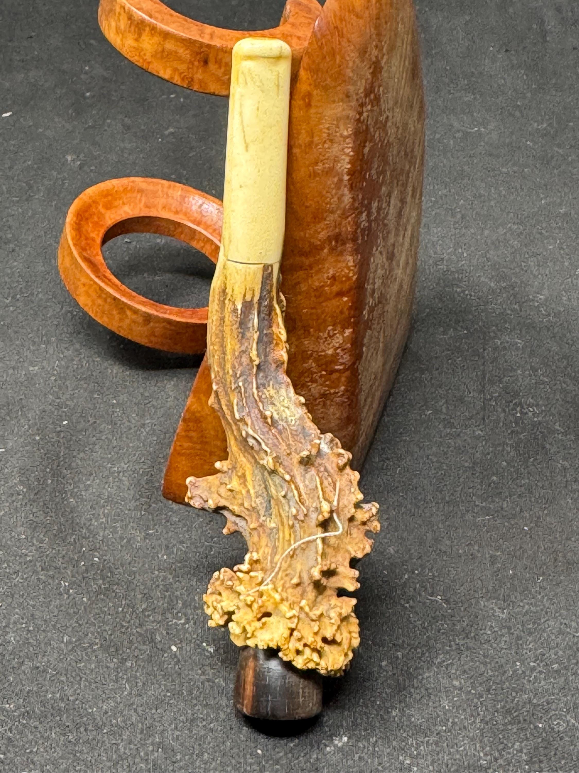 Victorian Antler and Horn Cheroot Holder, circa 1890-1910 - Rare Tobacciana 3