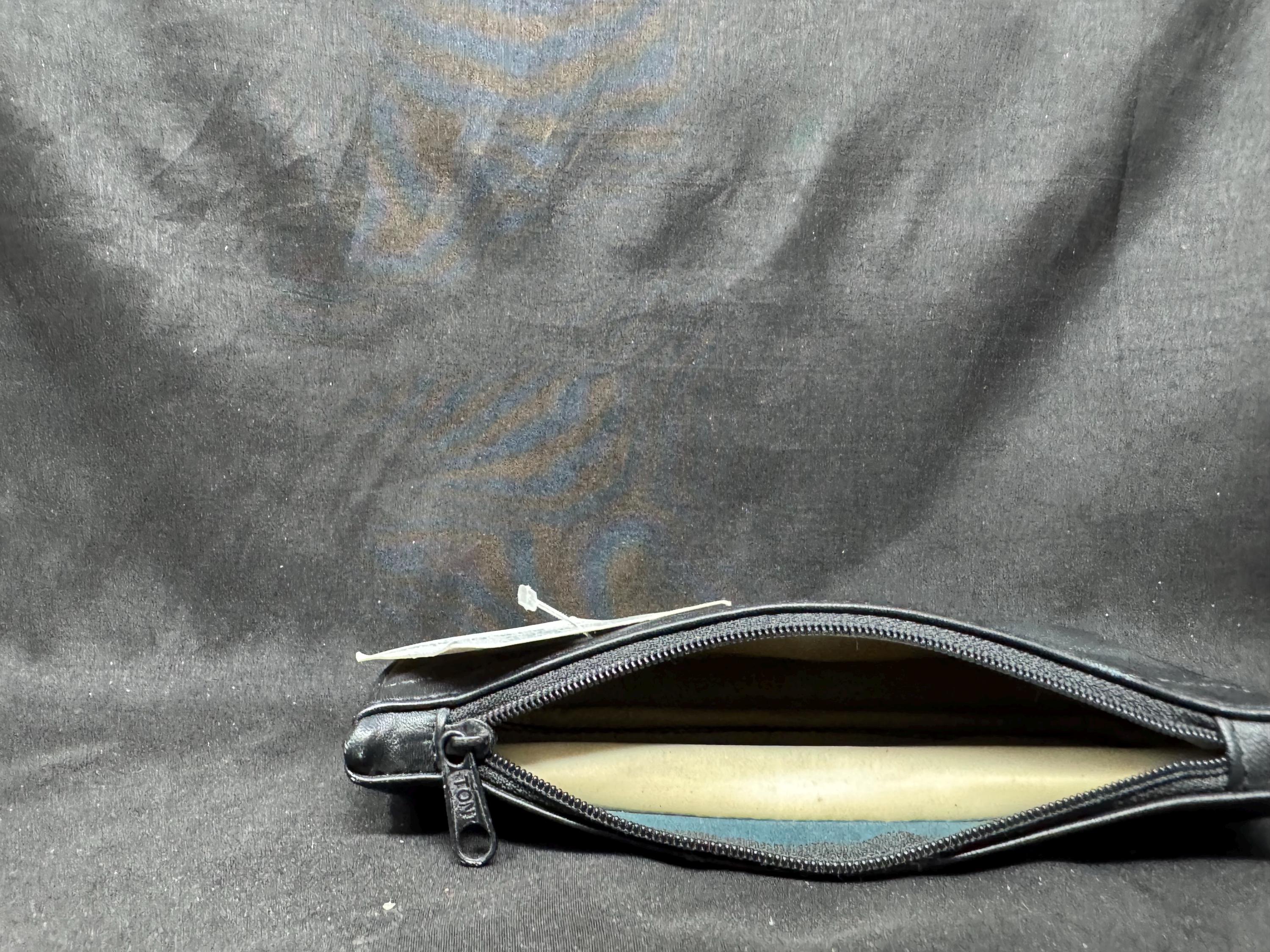 German Minimalist Leather Tobacco Pouch - Smooth Coffee Brown - Vintage Estate 2