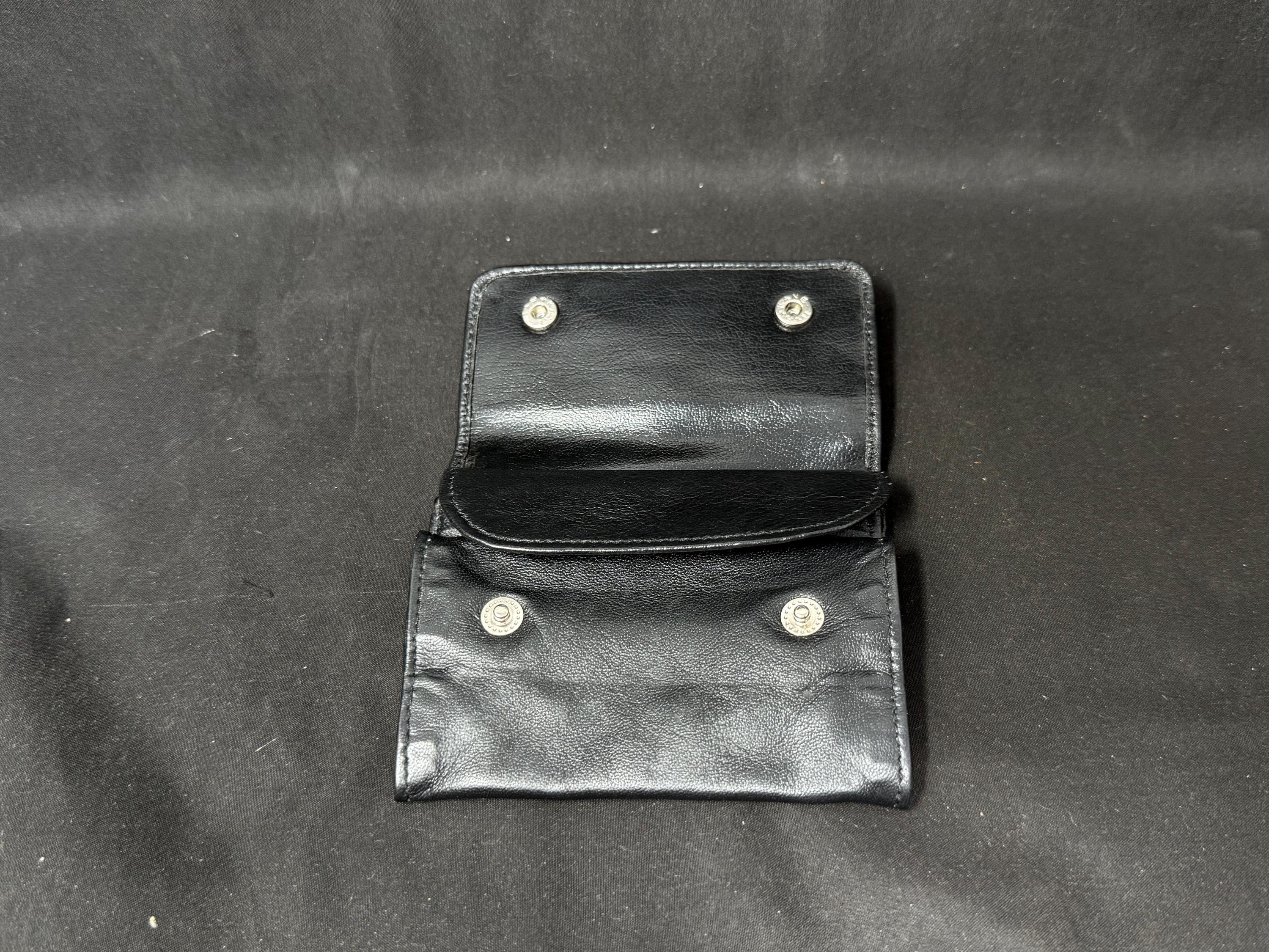 German Expandable Leather Tobacco Pouch | Medical-Grade Rubber Lined Magic Box, NOS 2
