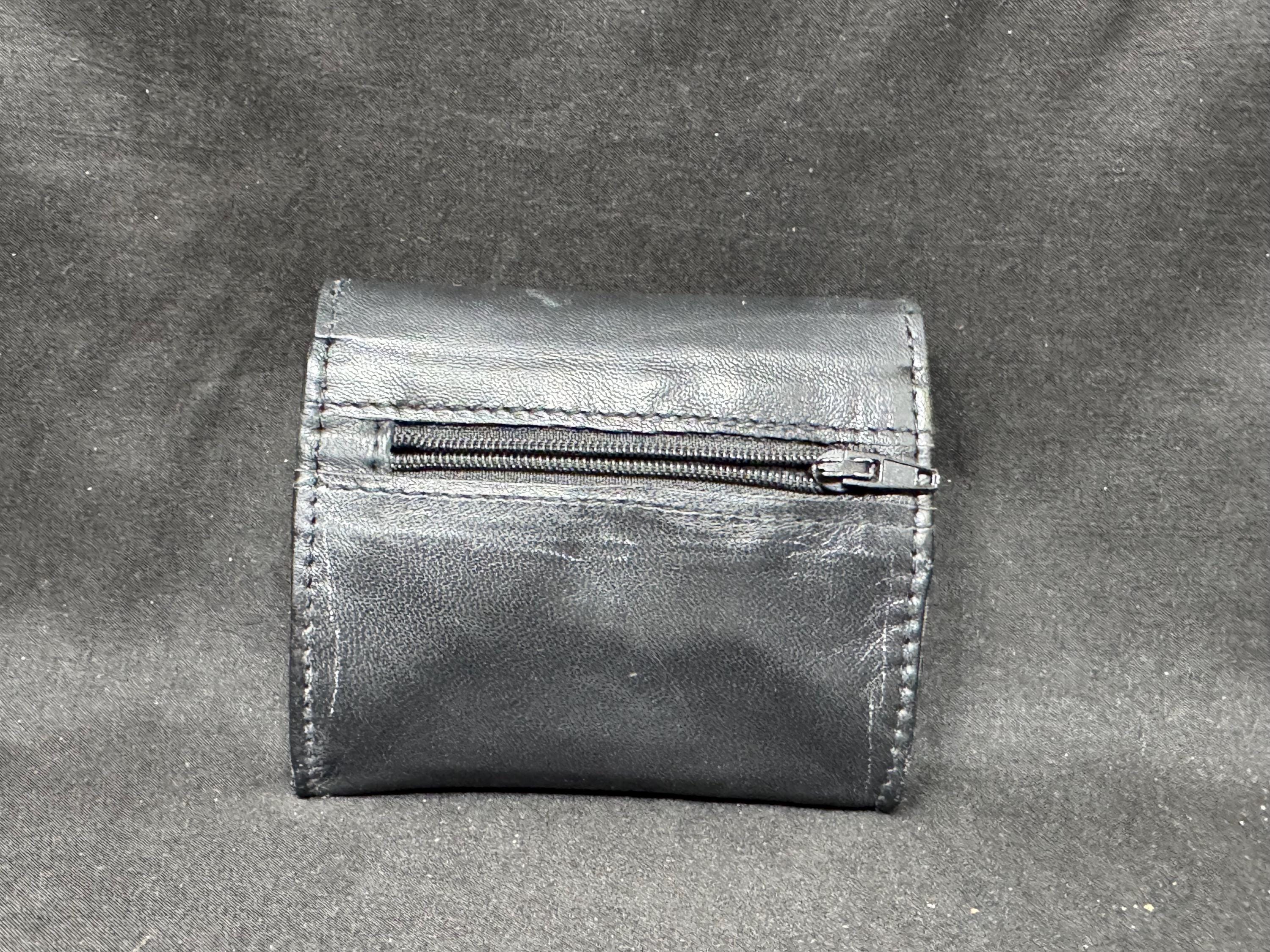 German Leather Expandable Tobacco Pouch | Medical-Grade Rubber Lined | NOS Condition 2