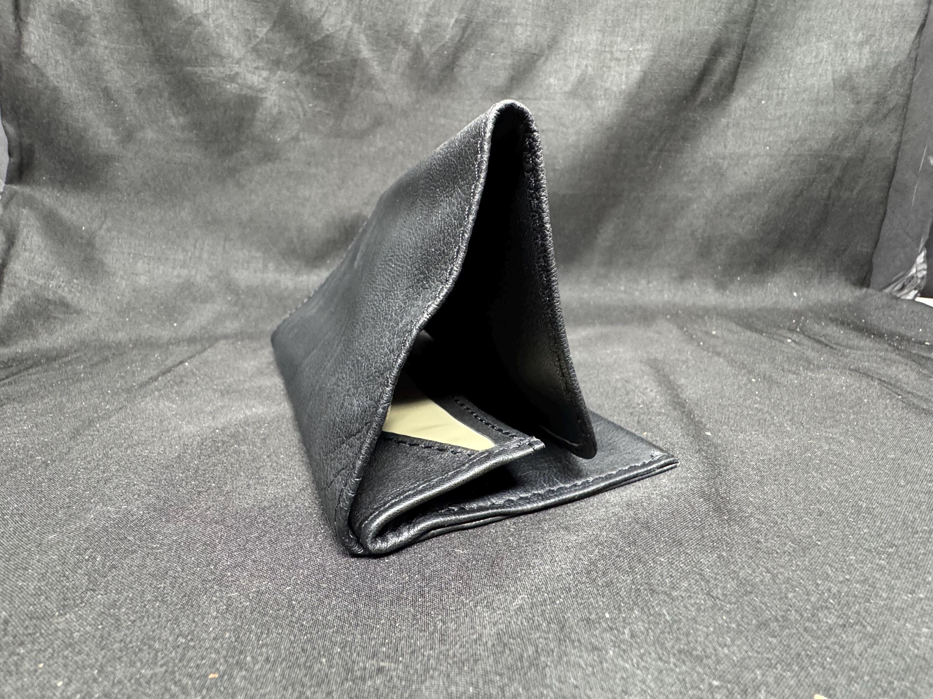German Leather Tri-Fold Tobacco Pouch 2oz Tin Roll-Up Mid-Century – Estate Accessory 3