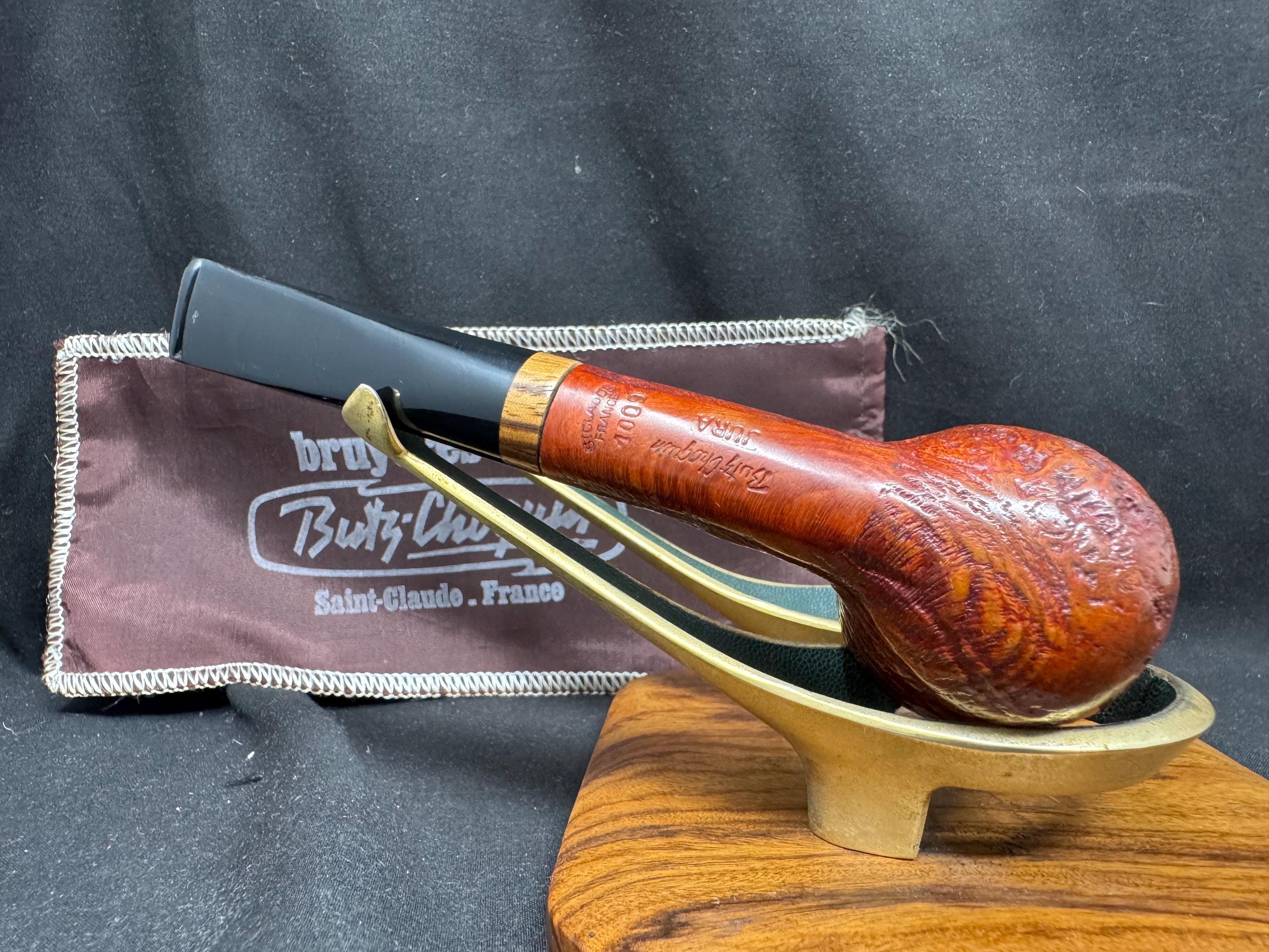 French Estate Butz Choquin JURA 1009 Sandblast Straight Billiard Pipe 5