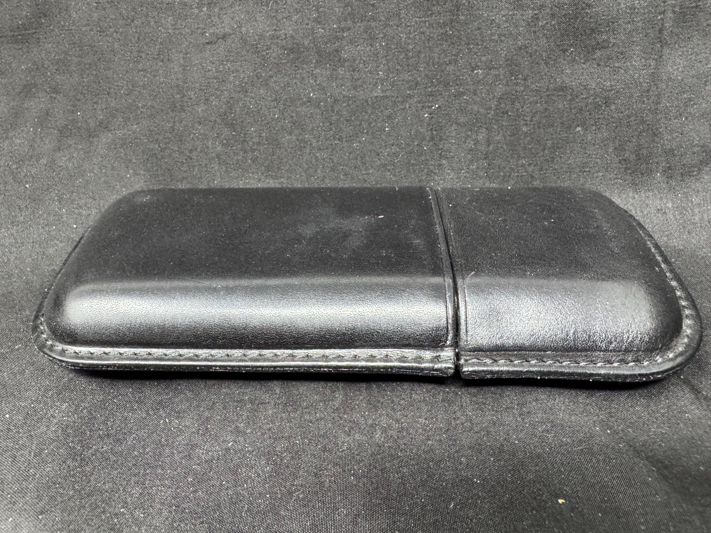 Unmarked German Hard Leather Cigar Holder / Hof-Lieferant Quality . 7” x 2.5“x 1”.SKU-148 5