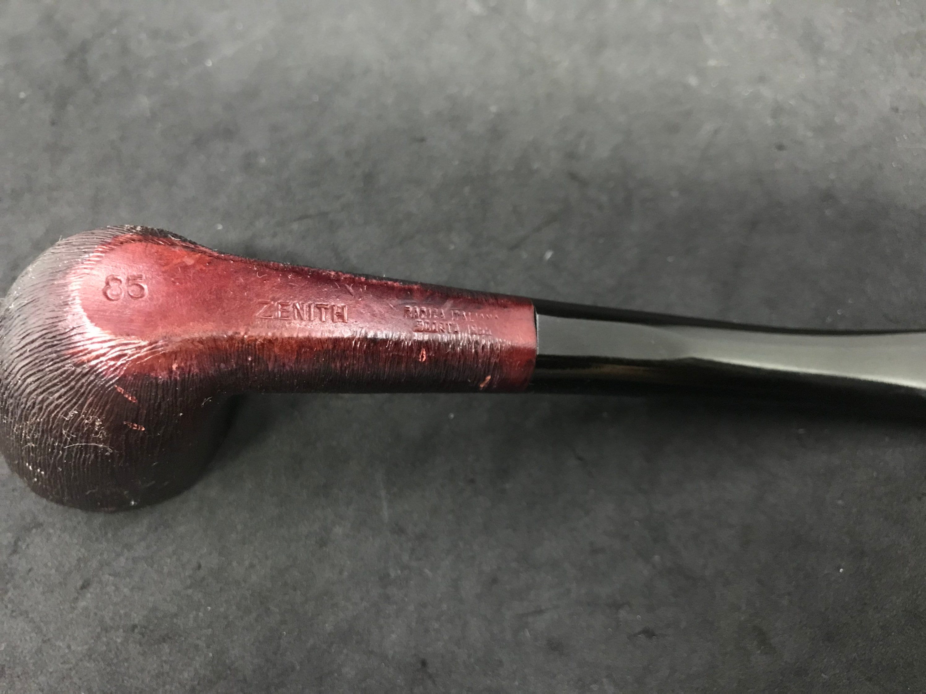 Zenith 85 Italian Briar 1955 Brush Finish Straight Billiard 8
