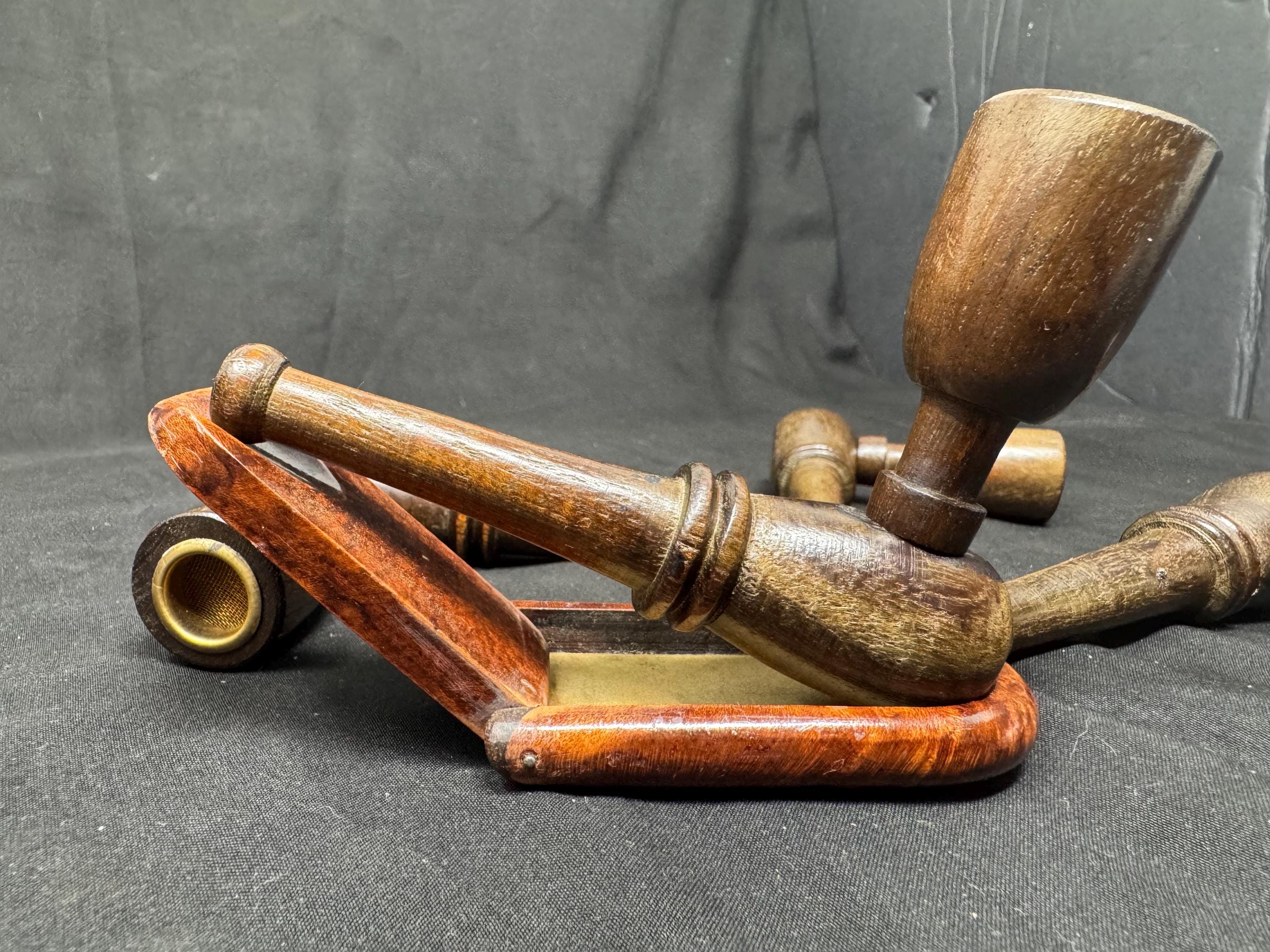 Ekoms Pipes Mini Handmade Briar, Black Marble Grain, circa 2010s 5