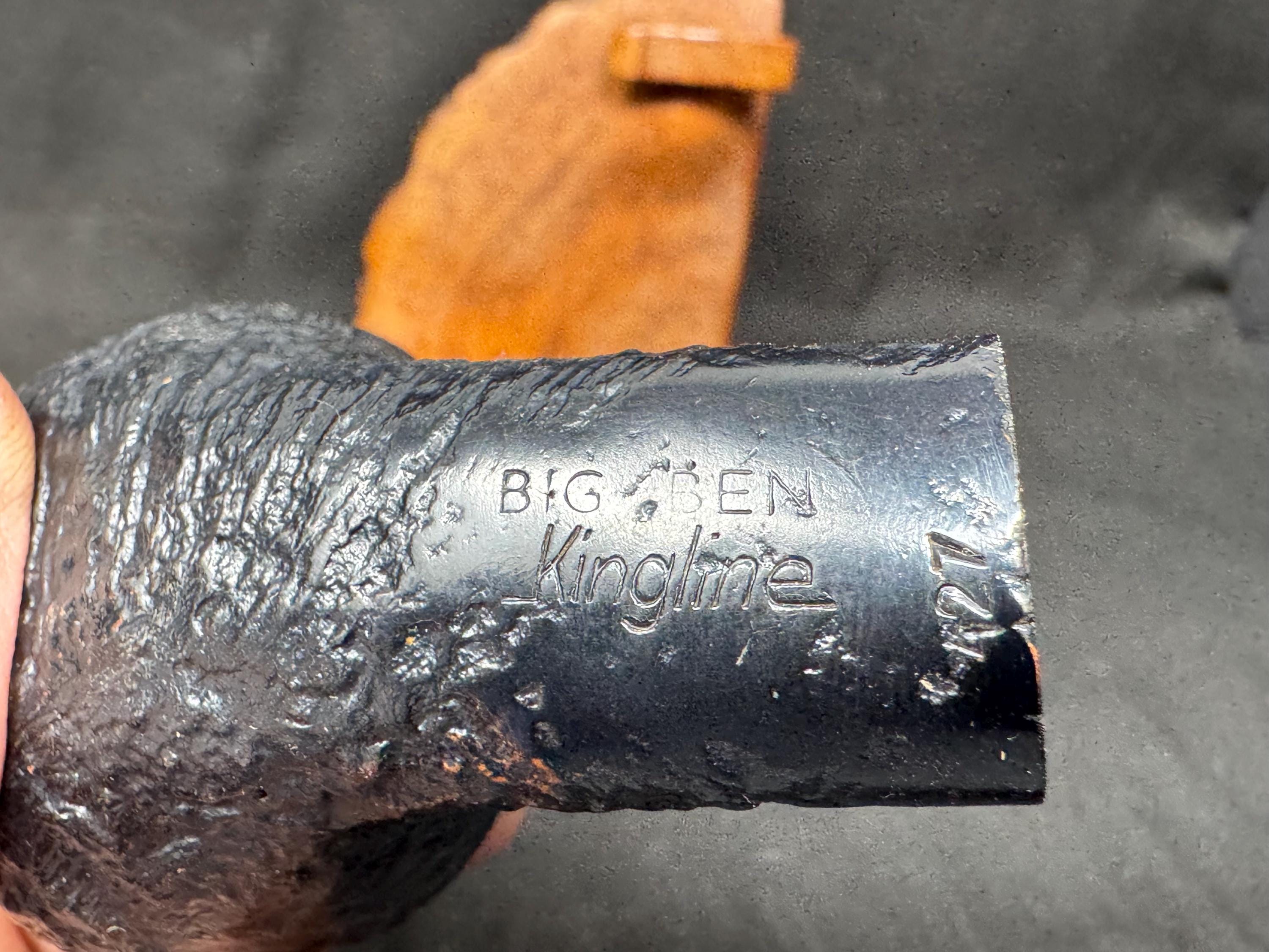 Big Ben Kingline 427 Sandblast Tomato Nosewarmer | Dutch Briar | Vulcanite Saddle Stem 9