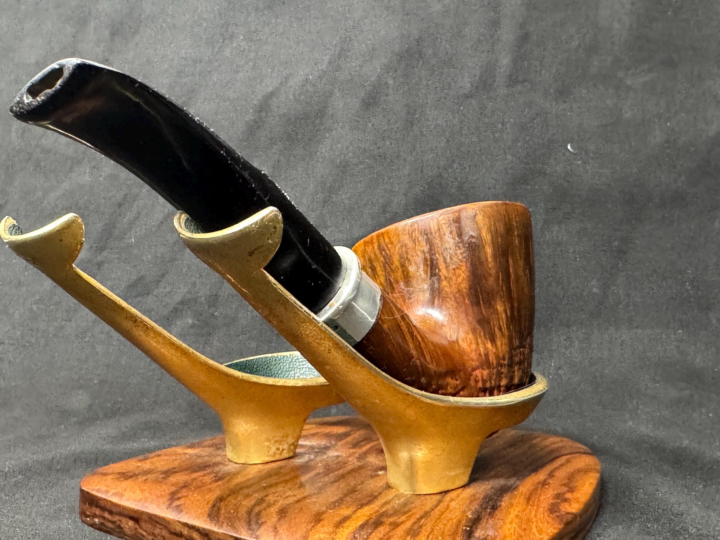 Mastro de Paja Ciocco S 2C Bent Dublin, Smooth/Rusticated, Italian Briar, Custom Stem 8