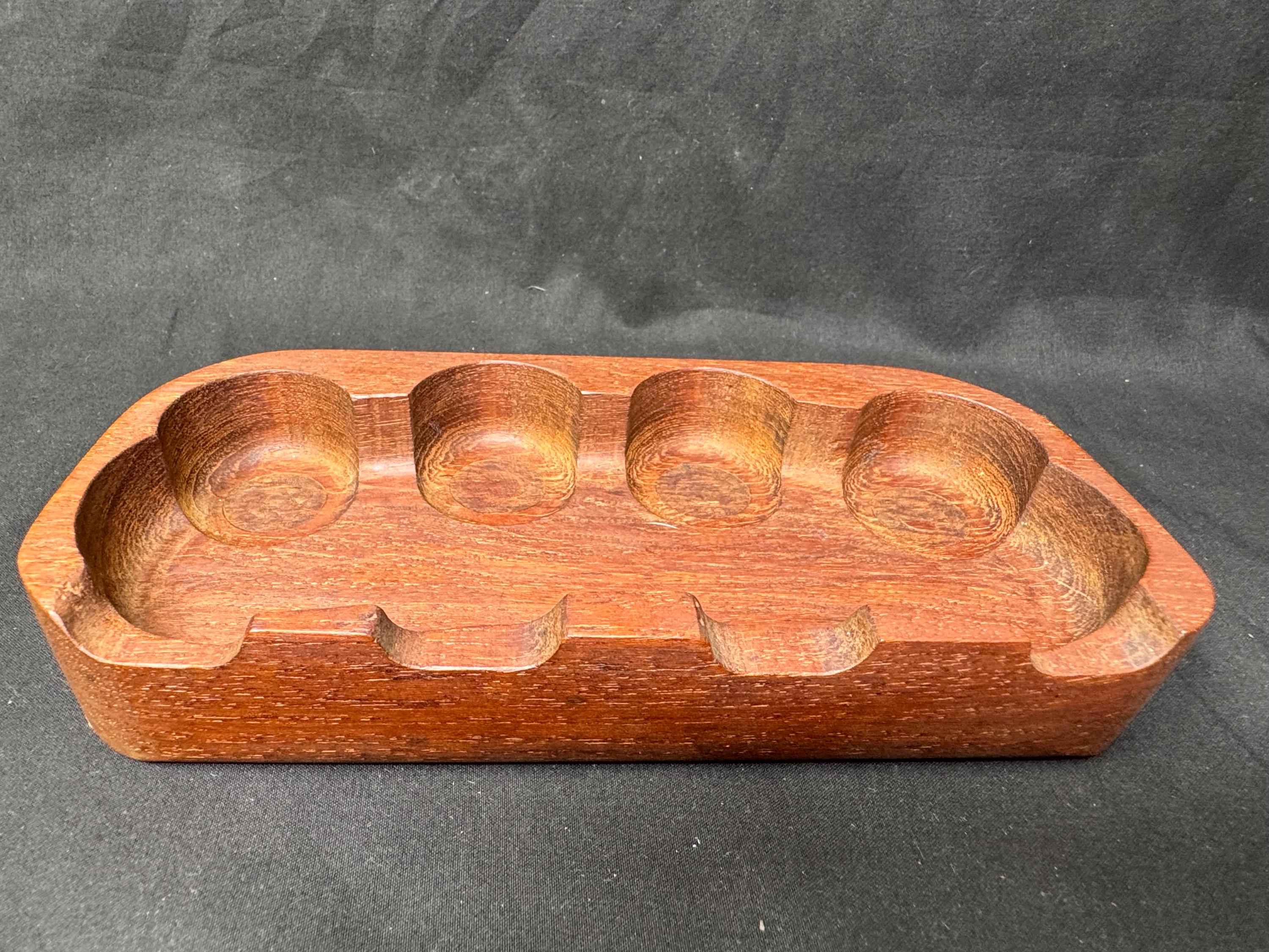 Horizontal Pipe Cradle | Solid Wood 4-Pipe Stand | Natural Red Grain Finish | SKU-346 7
