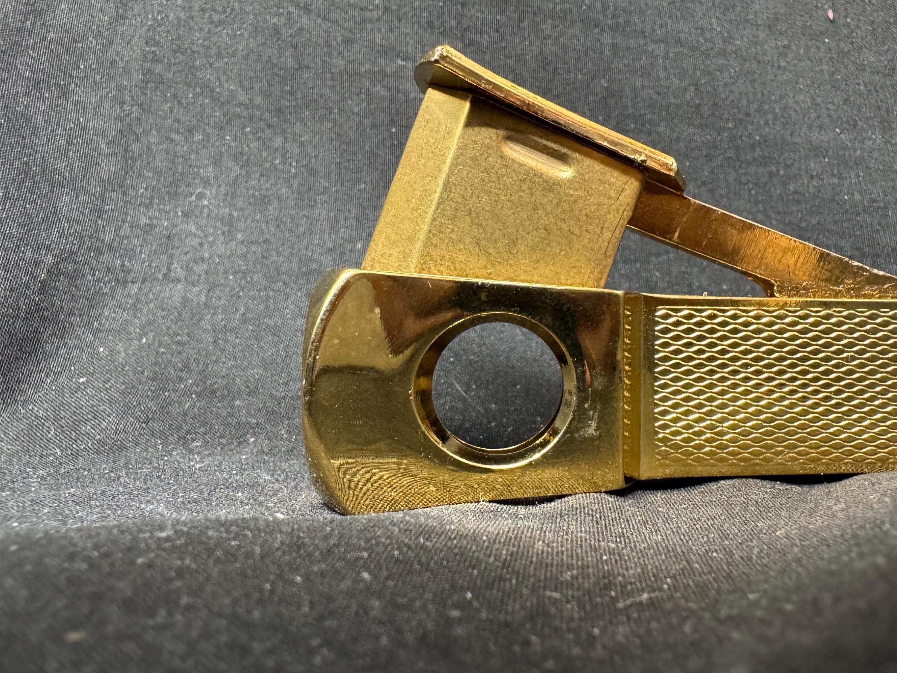 CTS Wolfertz Solingen V-Cut Cigar Cutter, Gold-Tone, circa 1960s-1980s 5
