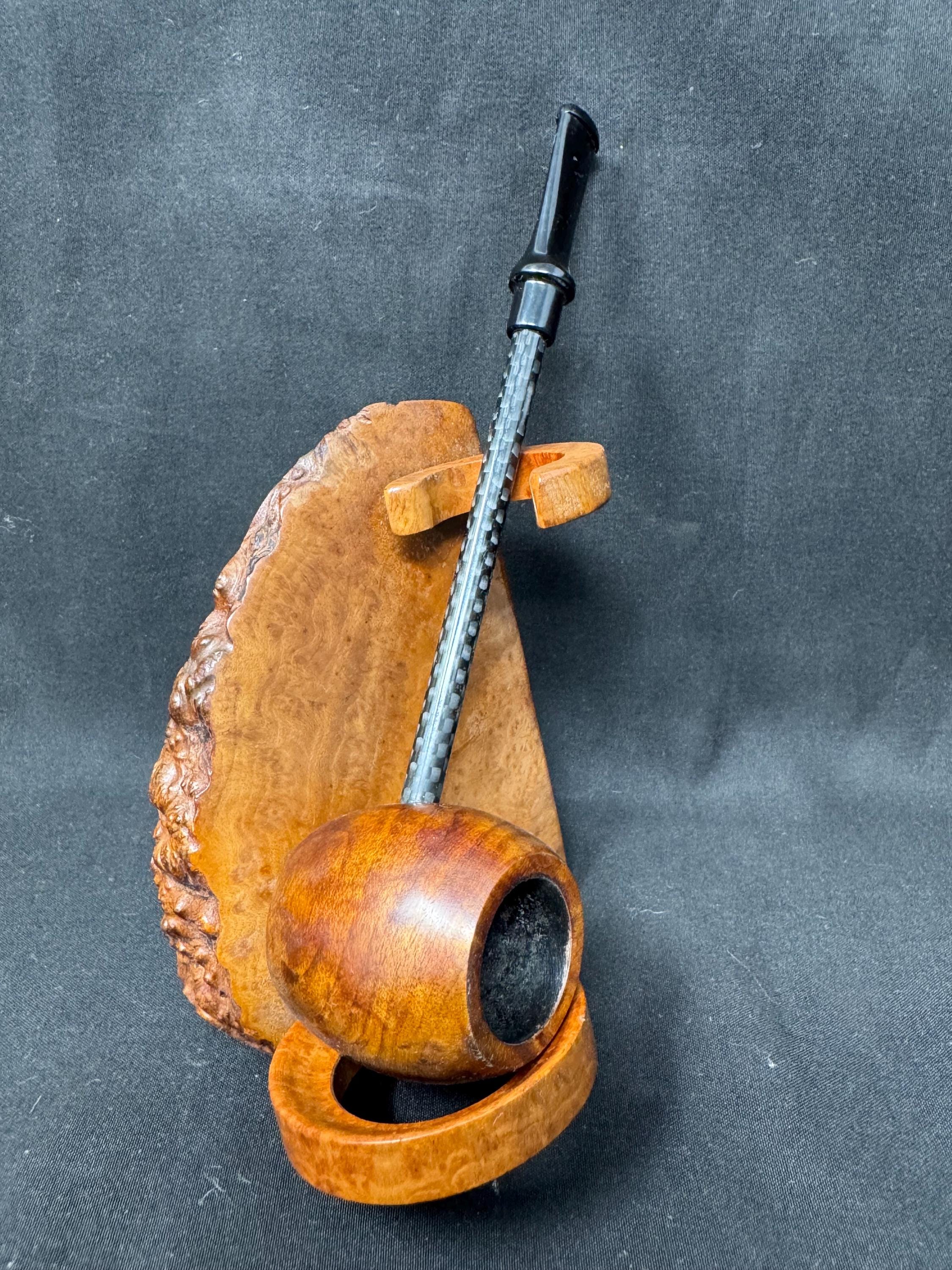 Worobiec Popeye Smooth Apple Sitter - Polish Workshop Estate Pipe 4