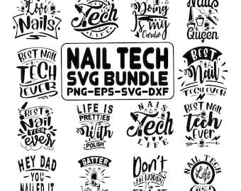 Nail Tech SVG Bundle: Nail Polish Clipart Designs (Commercial Use)