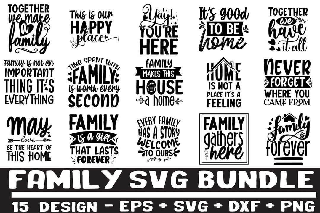 Family Quotes SVG Bundle: Rustic Home Decor Cut Files - Etsy