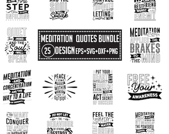 Kindness SVG Bundle: Inspirational & Motivational Quotes (Cut Files)