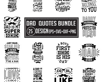 Dad SVG Design Bundle: Father's Day T-shirt Designs (25 Designs)