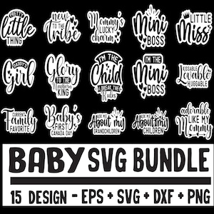 Baby SVG Bundle, Baby Onesie SVG, Funny Baby svg, baby newborn svg, Newborn SVG Bundle, Baby Quote Bundle, Cute Baby Sayings svg