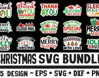 Christmas SVG Bundle: Holiday Shirt Designs (Digital Download)