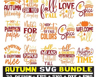 Autumn SVG Bundle: Fall Thanksgiving Designs, Clip Art