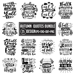 Autumn SVG Bundle: Fall Designs, Thanksgiving Quotes - Cricut & Silhouette Cut Files