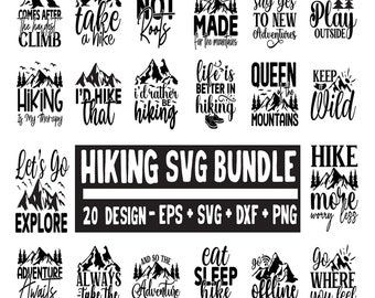 Hiking SVG Bundle: Adventure & Camp Life Designs (Digital Files)