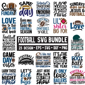 Football SVG Bundle: 25 Designs for Shirts, Mugs, and More