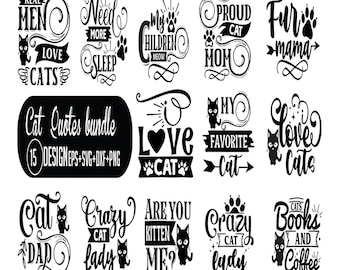 Cats svg, kitty svg, Cut File Cricut, Silhouette,Funny Cat SVG Bundle, Cat SVG, Kitten SVG, Cat lady svg, crazy cat lady svg, cat lover svg