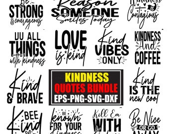 Mental Health Svg, Positive Quotes Svg, Png, Cut Files For Cricut,Kindness Svg Bundle, Be Kind Svg, Inspirational Svg, Motivational Svg