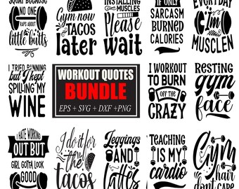 Workout SVG Bundle: Gym Shirt Designs (Digital Download)