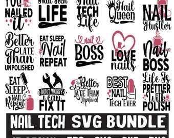 Nail Polish SVG, Nail Tech SVG Bundle , Cut Files ,Clip art,  Commercial use, Instant Download,Nail Artist SVG,