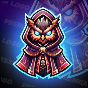 Custom Owl Logo | Twitch logo, YouTube logo, Kick logo, Mascot logo, Twitch graphic, Esports logo, Custom Username, Twitch branding
