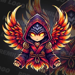 Custom Angel Logo | Twitch logo, YouTube logo, Kick logo, Mascot logo, Twitch graphic, Esports logo, Custom Username, Twitch branding