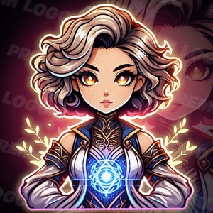 Aangepast Anime Wizard-meisjeslogo | Twitch-logo, YouTube-logo, Mascot-logo, Twitch-afbeelding, Esports-logo, Aangepaste gebruikersnaam, Twitch-branding