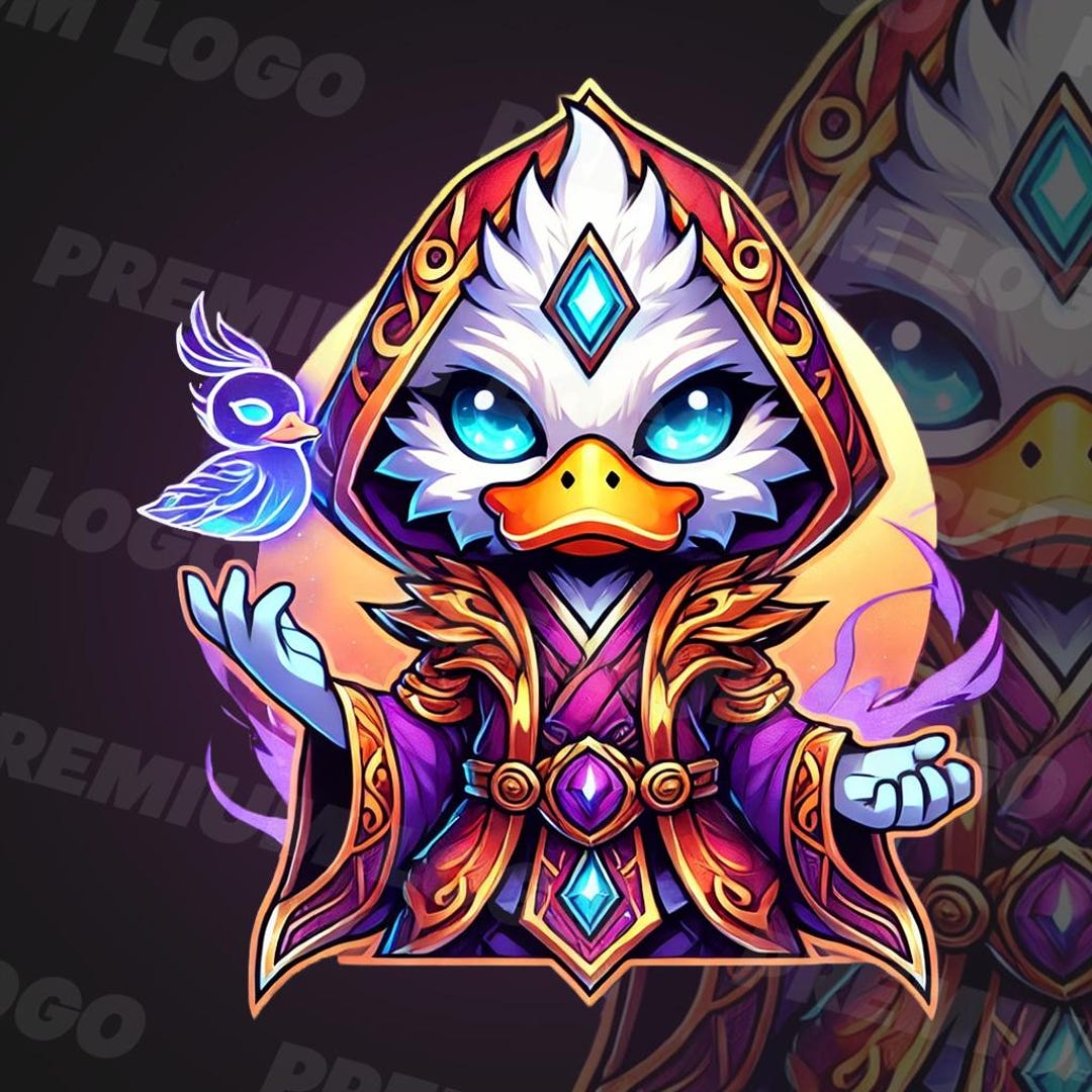 Custom Duck Logo | Twitch Logo, Youtube Logo, Kick Logo, Mascot Logo ...
