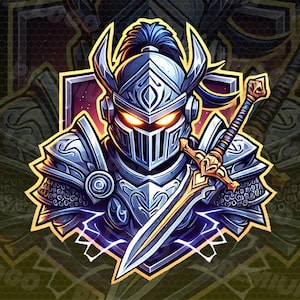 Custom Knight Logo | Twitch logo, YouTube logo, Mascot logo, Twitch graphic, Esports logo, Custom Username, Twitch branding