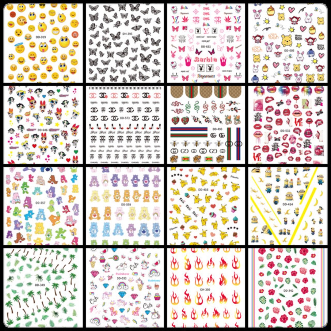 1 Sheet Nail Decals - Etsy