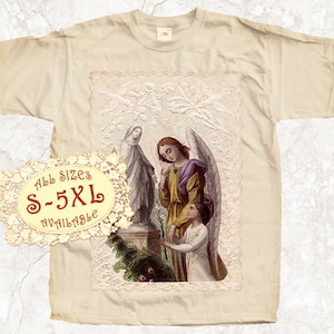 Cartes Saintes V7 T SHIRT Catolique Toutes les tailles S-5XL Religieux Chrétien Catholique Cadeau TEE Naturel