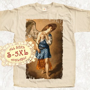 Saint Gabriel V20 Catolic T SHIRT All sizes S-5XL Religious Christian Catholic Gift TEE Natural