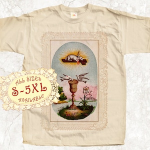 Heilige Kaarten V5 Catolisch T SHIRT Alle maten S-5XL Religieus Christelijk Katholiek Geschenk TEE Natural