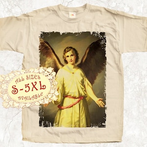 Saint Gabriel V15 Catolic T SHIRT All sizes S-5XL Religious Christian Catholic Gift TEE Natural