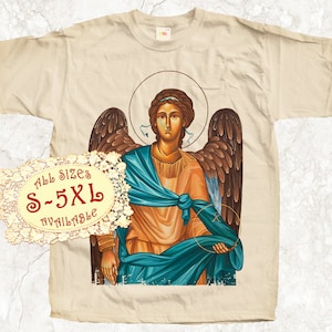 Saint Gabriel V16 Catolic T SHIRT All sizes S-5XL Religious Christian Catholic Gift TEE Natural