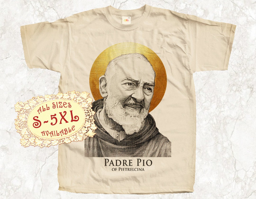 Padre Pio Catolic T SHIRT All Sizes S5XL Religious Christian Catholic