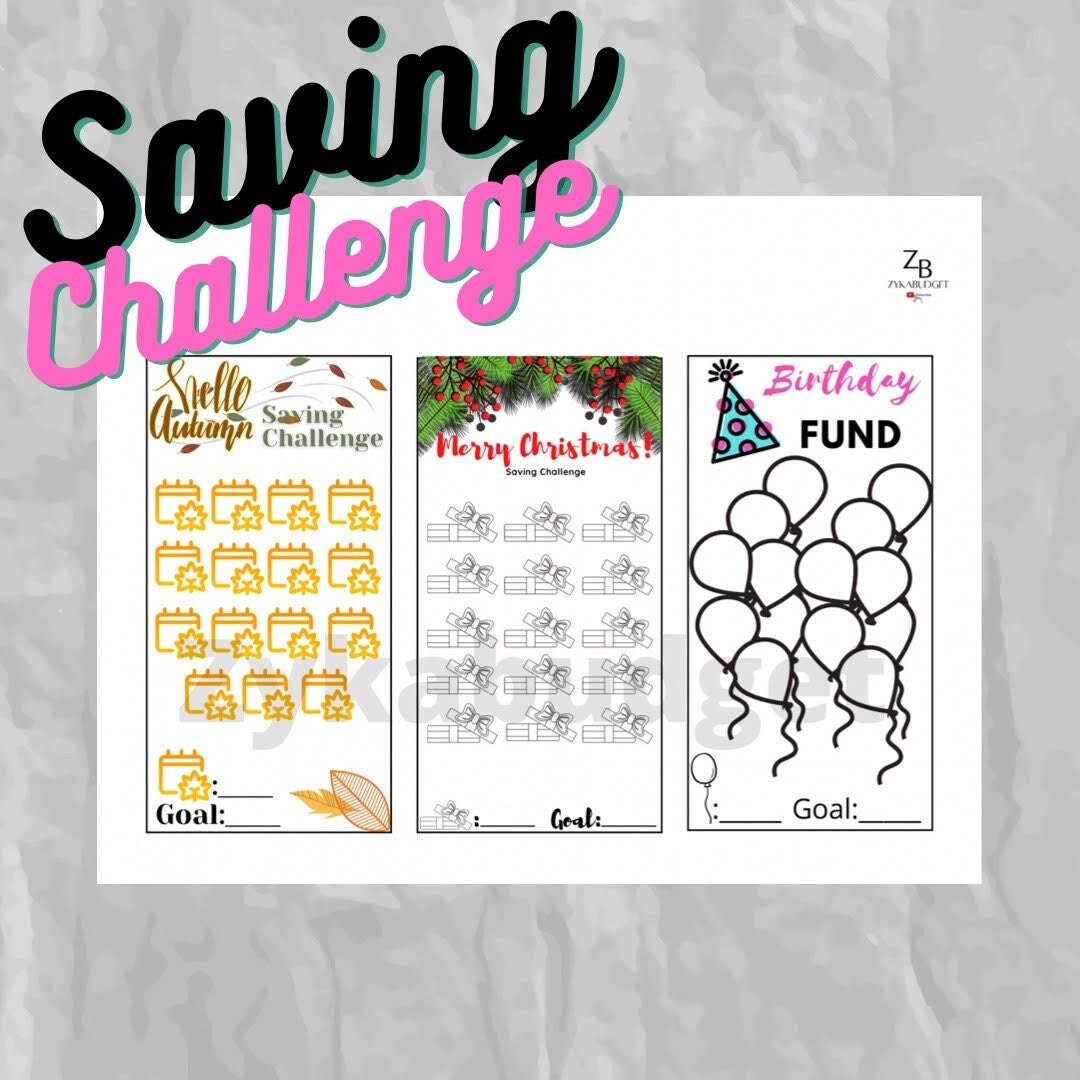 Funny Mini Saving Challenge for Different Categories. - Etsy