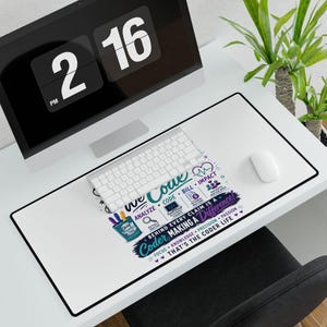 We Code Heroes Desk Mat | Programmer Code Deskpad, Coding Gift Desk Mat image 4
