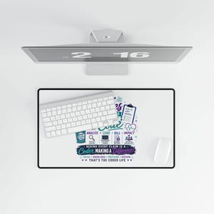 We Code Heroes Desk Mat | Programmer Code Deskpad, Coding Gift Desk Mat image 12