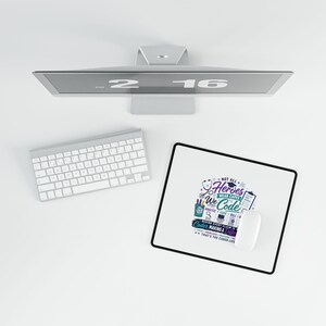 We Code Heroes Desk Mat | Programmer Code Deskpad, Coding Gift Desk Mat