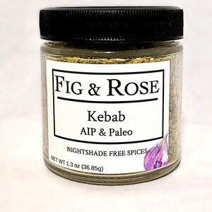 AIP & Paleo Kebab Blend Nightshade-Free Spice Mix - 1.3 oz - Autoimmune Protocol