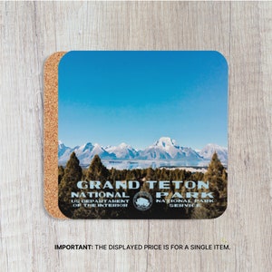 WPA Untersetzer | Grand Teton Nationalpark | Untersetzer aus Kork | Reisedeko | Reisegeschenk | Vintage Reise Geschenk | Retro Reise Geschenk